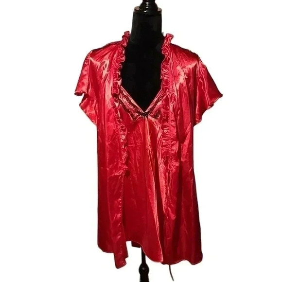Chiffon & Lace Robe & Babydoll Set. Size 3x - Picture 5 of 11